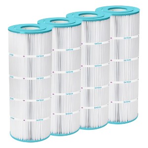 Hurricane Replacement Spa Filter Cartridge for  Unicel C-8412, PWWCT125, Filbur FC-1293, Waterway Clearwater II, Pro-Clean PCCF 125, White, 4 Pack - 1 of 4