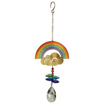 Woodstock Crystal Suncatchers, Crystal Wonders Rainbow, Crystal Wind Chimes For Inside, Office, Kitchen, Living Room Décor, 4.5"L