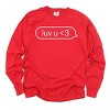 Luv U Text Message - Women's Garment Dyed Long Sleeve Graphic T-Shirt - 2 of 4