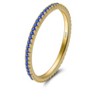 Eternity Ring Wedding Band for Women Thin Sterling Silver Pink Cz Ginger Lyne Collection - 3 of 4
