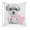 HomeRoots 18" Pink and White Cotton Throw Pillow - 3 of 4