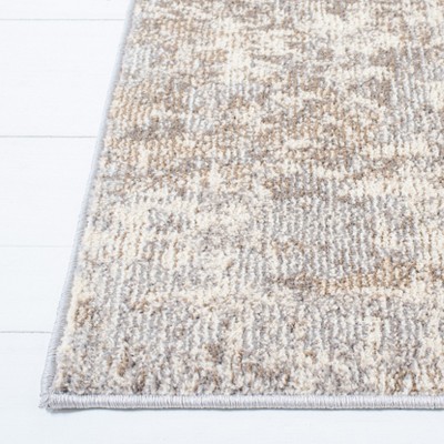 Grey and Beige 12' x 18' Synthetic Flat Woven Area Rug