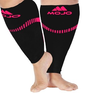Mojo Compression Socks – Unisex Extra Wide Plus Size Compression Sleeve – 20-30mmHg Opaque – A604PS - 1 of 4