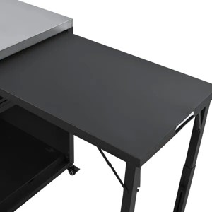 Versatile Outdoor Cabinet with Folding & Expandable Work Surfaces, Ample Storage Space, and Lockable Wheels, Matte Black - 1 of 4