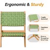 VINGLI Wooden Outdoor Adirondack Chair, Portable Rattan Folding with Low Webbing, Green - 4 of 4