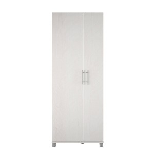 Room & Joy Camberly Tall Asymmetrical Cabinet Ivory Oak: Utility Storage, Adjustable Shelves, Anti-Tip, 2 Doors - 1 of 4