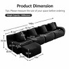 AENKYO Teddy Fabric Modular Deep Seat Sofa, 2 Pillows No Assembly Required Plush Boneless Sectional with Anti-Slip Base, Camel - 4 of 4