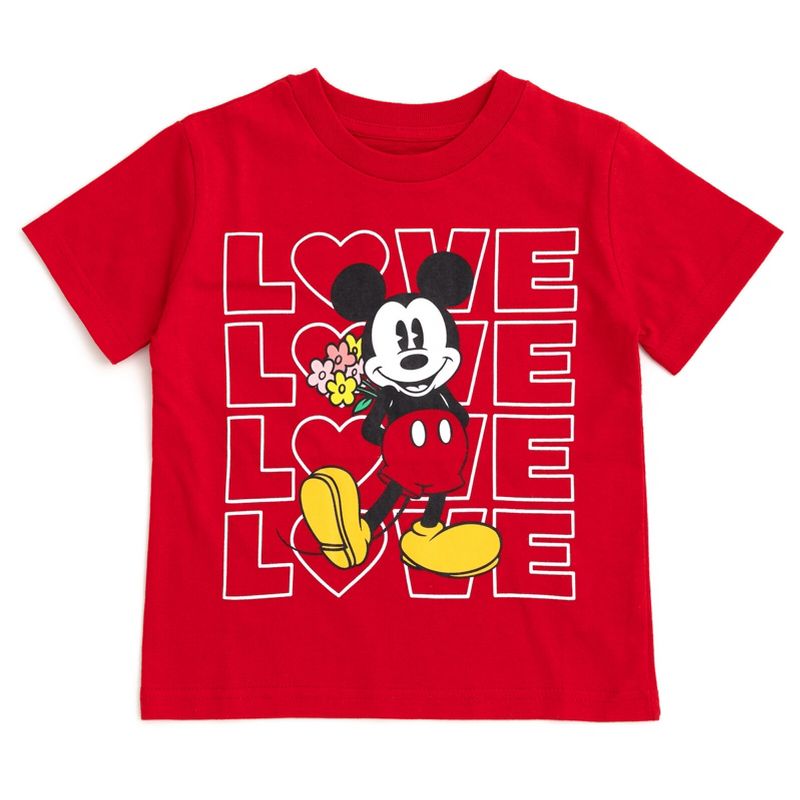 Disney Mickey Mouse T-Shirt Toddler to Big Kid - Valentine's Day, St. Patrick's Day, July 4th, Christmas, Halloween, 1 of 7