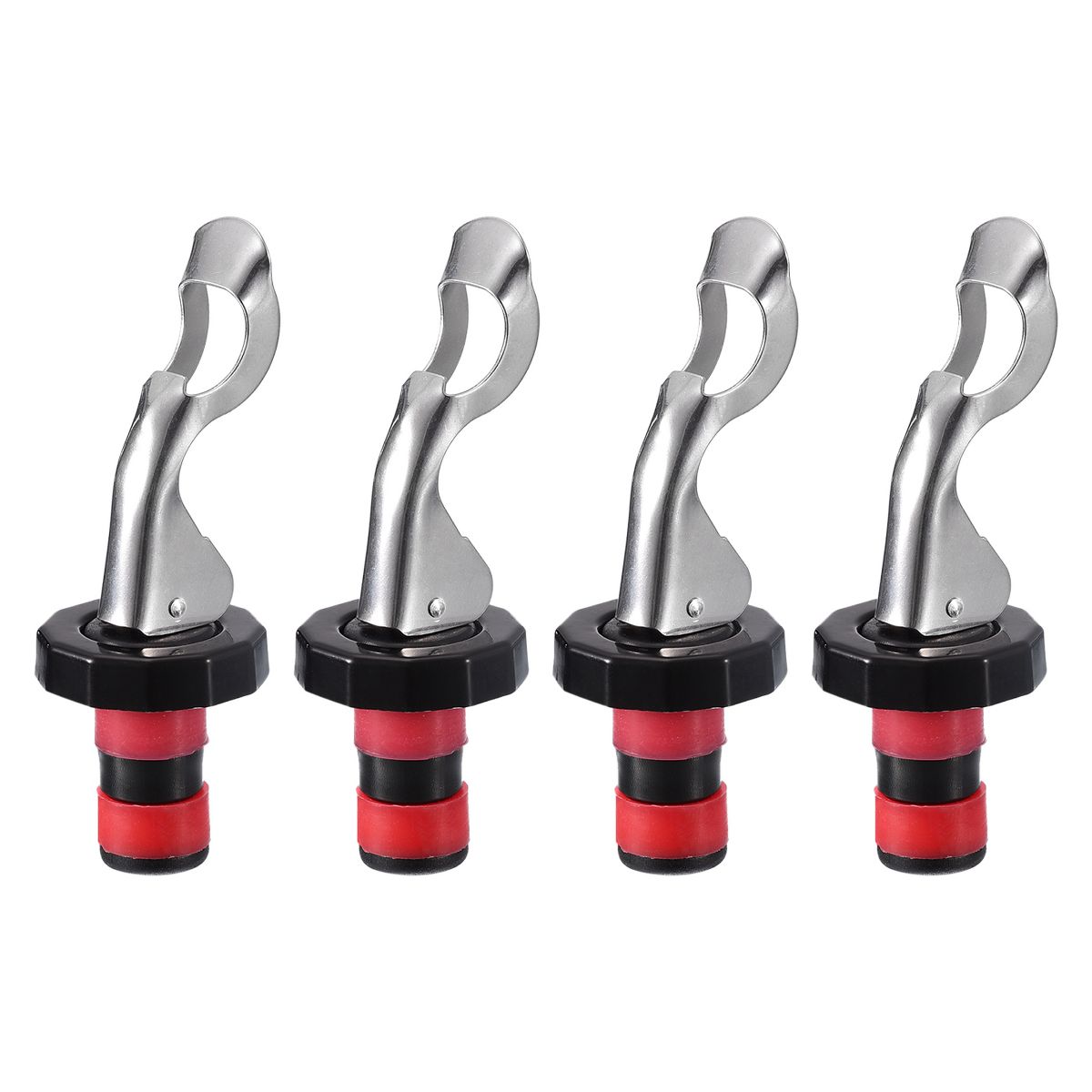 Unique Bargains Reusable Vacuum Expanding Manual Wine Stoppers for Champagne Beer 4 Pcs