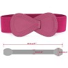 INSPIRE CHIC Women's Interlock 8-shaped Faux Leather Buckle Elastic Belt 1 Pc - 3 of 4