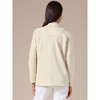 INSPIRE CHIC Women's Faux Suede Vintage Button Down Notched Lapel Long Sleeve with Pockets Blazer - 4 of 4