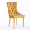 A&A Furniture,Nikki Collection Modern, High-end Tufted Solid Wood Contemporary Velvet Upholstered Dining Chair ,Set of 2,Gold - 2 of 4