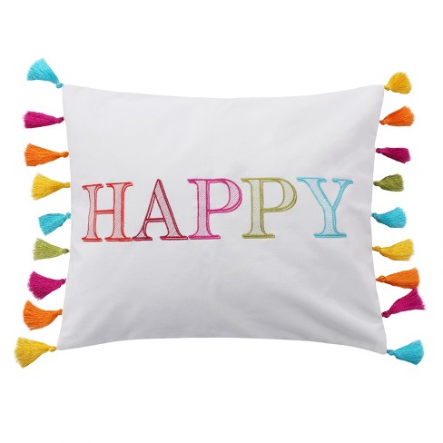 Levtex Home Beach Happy Place Pillow - White