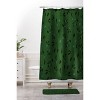 Camilla Foss Midnight Mistletoe Memory Foam Bath Rug Green - Deny Designs: Abstract Microfiber, Machine Washable - 4 of 4