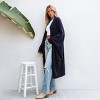 Women's Cozy Longline Open Front Cardigan with Dolman Sleeves -Cupshe - 3 of 4