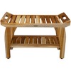 30" Tranquility ED942 Wide Teak Shower Bench with Handles - EcoDecors - 2 of 4