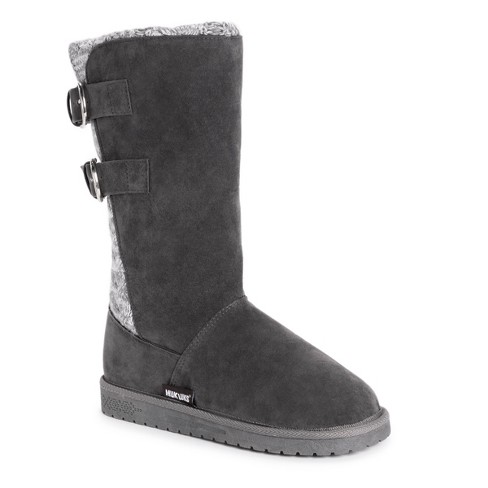 Essentials by MUK LUKS Women's Jean Boots-Grey Cable 6