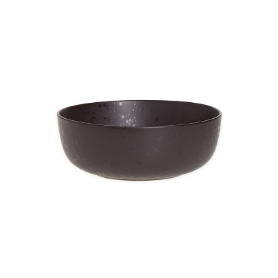 Pepper Black Ceramic 16-Piece Dinnerware Set with Reactive Glaze