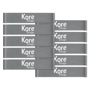 Kore Design Fidget Kick Bands, Latex, 10" to 16", Grey, Pack of 10 - 1 of 4