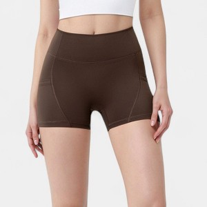 Anna-Kaci Active Women's High Waist Workout Shorts with Side Pockets and Seam-Contoured Fit for Flexible Movement - 1 of 4