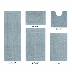 Lux 100% Cotton Tufted Solid Reversible 5-Piece Bath Rug Set – Ultra-Soft, Water-Absorbent, Durable, Machine Washable Bathroom Rug – Better Trends - 1 of 4