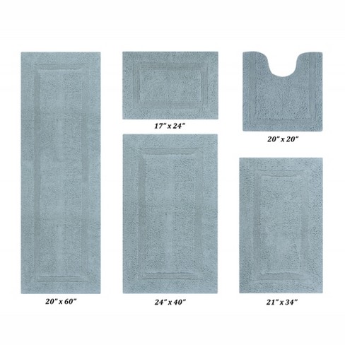 Lux 100% Cotton Tufted Solid Reversible 5 Piece Bath Rug Set - Better Trends - image 1 of 4