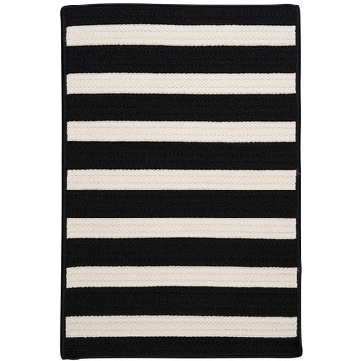 Colonial Mills Stripe It - Black White sample swatch Rug