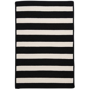 Colonial Mills Stripe It - Black White sample swatch Rug - 1 of 2