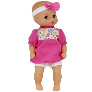 Doll Baby's First 11" Classic Softina w/ Pink & Foral Jumper & Headband - 1 of 4