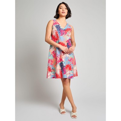 Jones New York Petite Gina Sleeveless Trapeze Dress