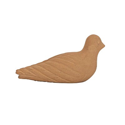 Sitting Bird Figure Natural Terracotta by Foreside Home & Garden