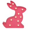 Northlight 9.5" LED Lighted Pink Easter Bunny Marquee Wall Sign - 3 of 4