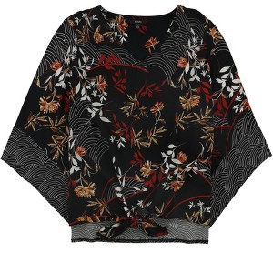 Alfani Womens Tie-Front Floral Pullover Blouse - 1 of 1