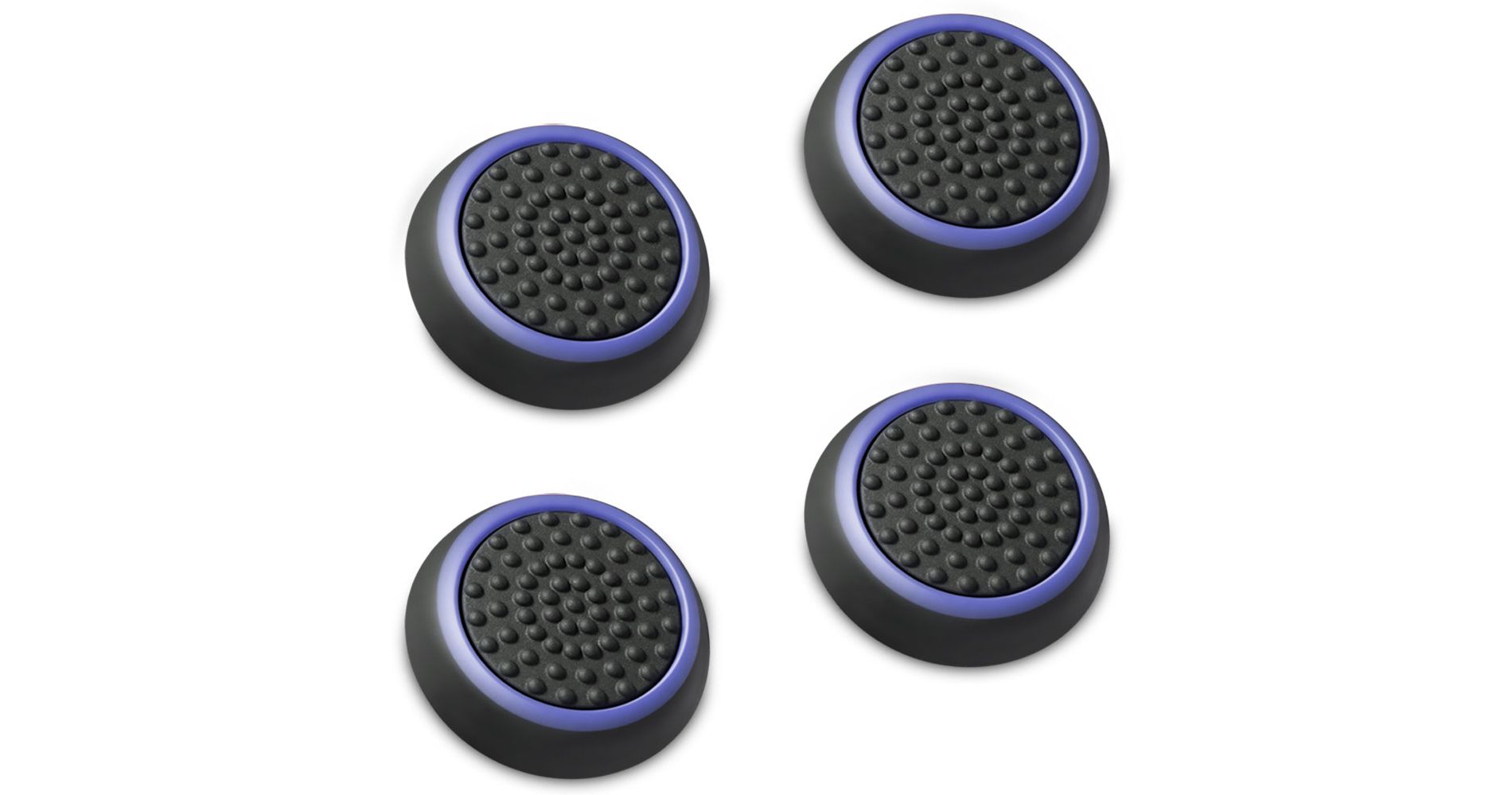 Fosmon [2 Pair/4 Pcs] For Nintendo Switch 2 Thumb Grips, Switch Joycon Grip, Silicone PS5 Controller Thumb Grips For Xbox One X S PS3 PS4,Black/Blue