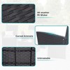 Rbied 4-Piece Wicker Couch Outdoor Sofa Sectional Set with Blue Washable Cushions - 4 of 4