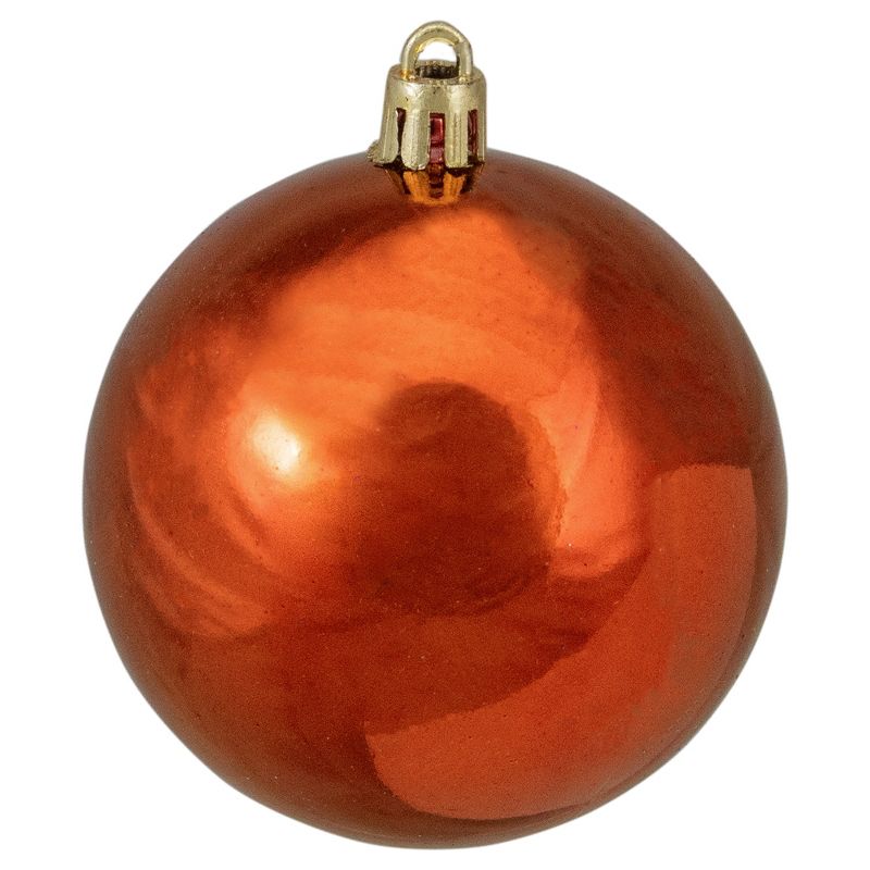 Northlight 32ct Shatterproof Shiny Christmas Ball Ornament Set 3.25" - Orange, 3 of 4