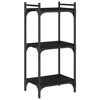 vidaXL Bookcase 3-Tier Black 15.7 in.x11.8 in.x33.9 in. Engineered Wood - 2 of 4