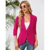 Clearlove Women's Ruffled Hem Single Button Blazer Jacket Elegant Structured Business Casual Coat - 4 of 4
