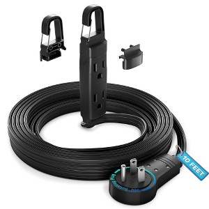 Maximm 360° Rotating Flat Plug Extension Cord with a Removable Hook (16 Gauge), UL Certified - 1 of 4