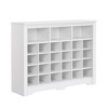 Modern Shoe Cabinet With Curved Base 24 Shoe Cubby Console Table Multi-functional Sideboard For Hallway Bedroom Living Room - 4 of 4