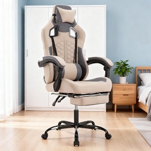 KWPZQEB Gaming Chair, Ergonomic Game Chair with Lumbar Support, Headrest and Footrest, Height Adjustable Computer Gaming Chair for Home Office - 1 of 4