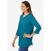 Woman Within Perfect Three-Quarter Sleeve V-Neck Tee - 4 of 4