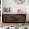 Entryway Shoe Storage Bench with Hidden Compartment & Removable Cushion, Wooden Shoe Organizer for Hallway & Mudroom - ModernLuxe - 2 of 4