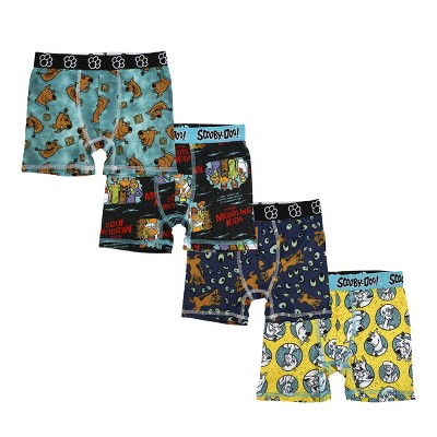 Scooby Doo Pack of 4 Youth Boys Boxer Briefs