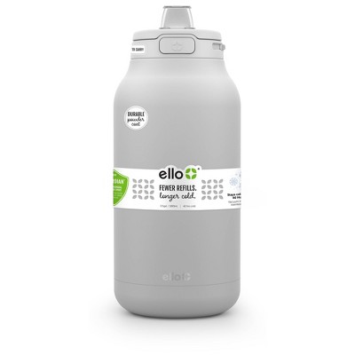 Ello Hydra Stainless Half Gallon Water Bottle with Straw