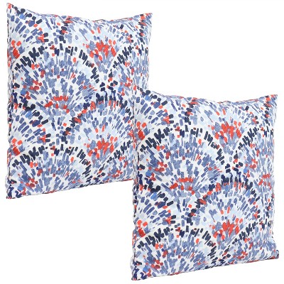 Sunnydaze Indoor/Outdoor Weather-Resistant Polyester Lumbar Decorative Pillow with Zipper Closure - 2pk