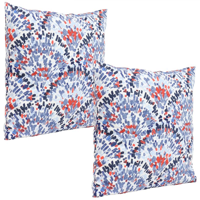 Sunnydaze Indoor/Outdoor Weather-Resistant Polyester Lumbar Decorative Pillow with Zipper Closure - 2pk, 1 of 8