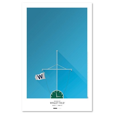 MLB Chicago Cubs Wrigley Field Flag Art Poster