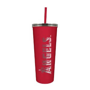 MLB Los Angeles Angels 24oz Skinny Tumbler with Straw - 1 of 4