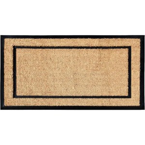A1HC Coir and Rubber Door Mat 24"x48", Durable Non-Slip Large Plain Border Mat for Entryway, Patio - 1 of 4